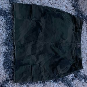camo denim skirt